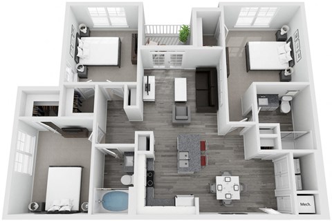 3 Bedroom Floor Plan